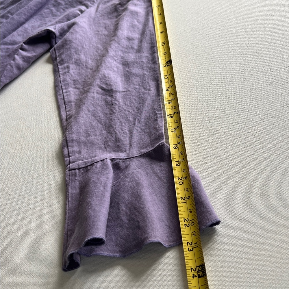 The Last Best Place Vintage Purple Ruffle Front Bell Sleeve Button Down - L - Picture 8 of 9